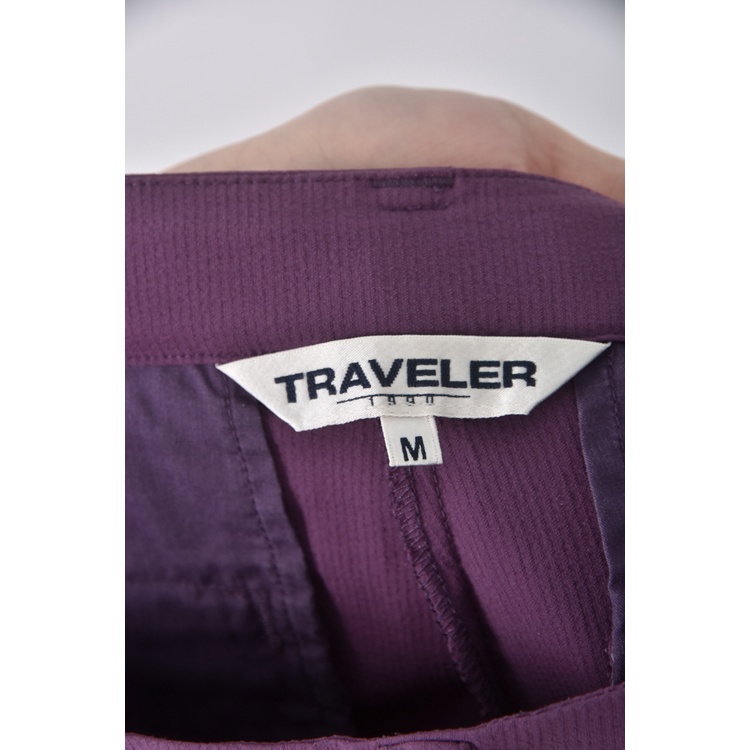 (L) traveler高腰質感紫色長褲二手衣, , large