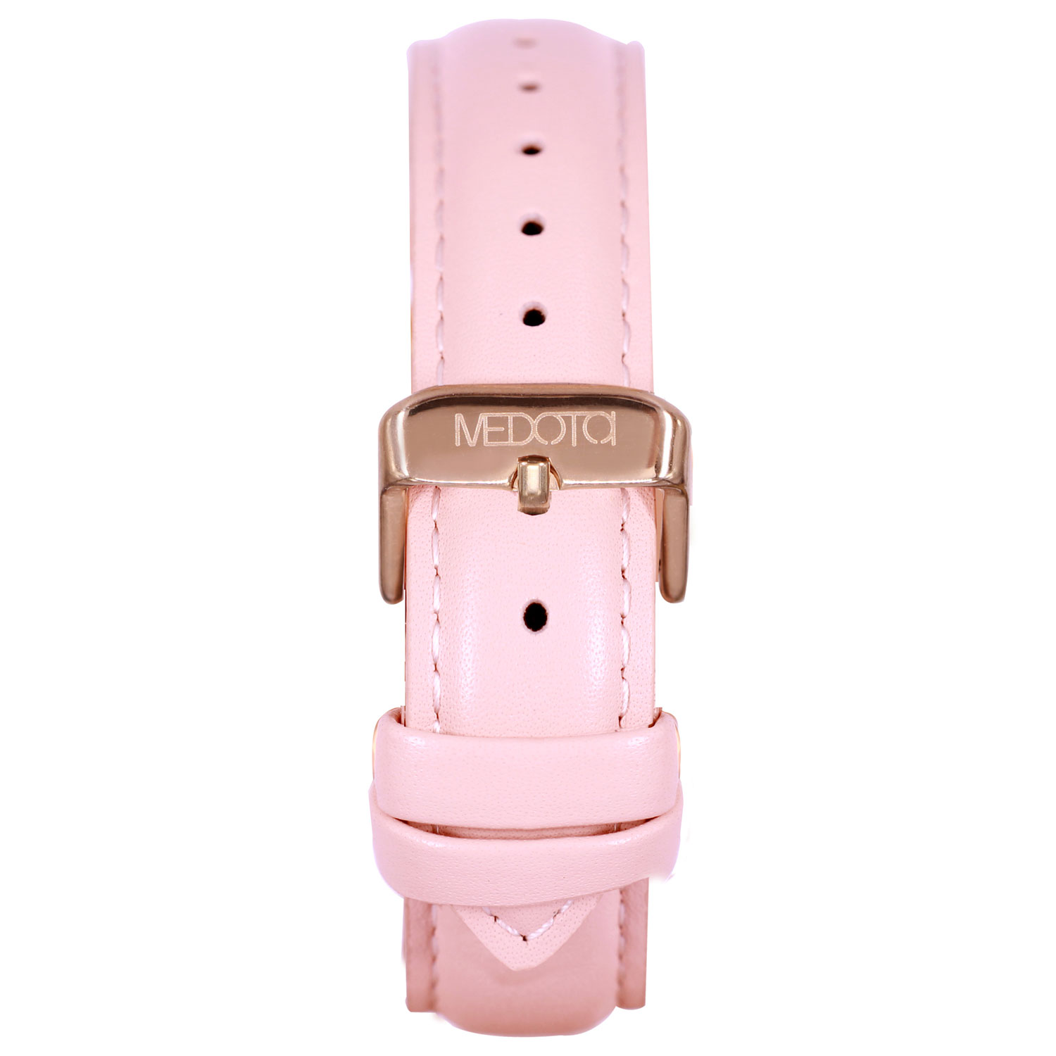 [MEDOTA] RAINBOW diamond collection pink leather strap ladies watch-Rose Gold / RO-10602, , large