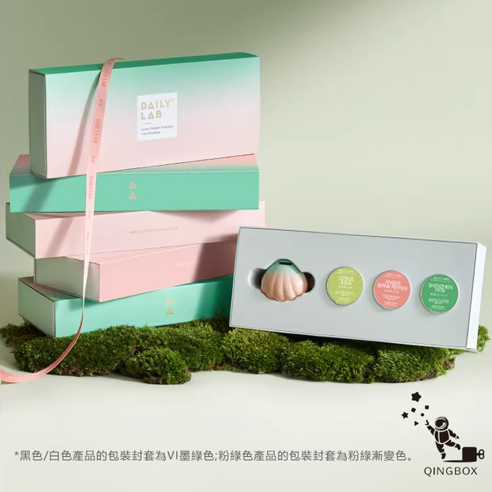 Daily Lab LQ DLXFK4010貝殼系列香氛掛飾車載香氛3 in 1混合香氣套裝 女王貝粉綠色, , large