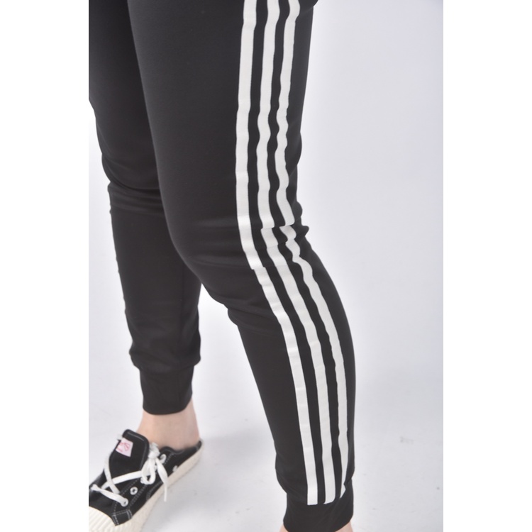 (S) adidas高腰運動質感黑色長褲二手衣, , large