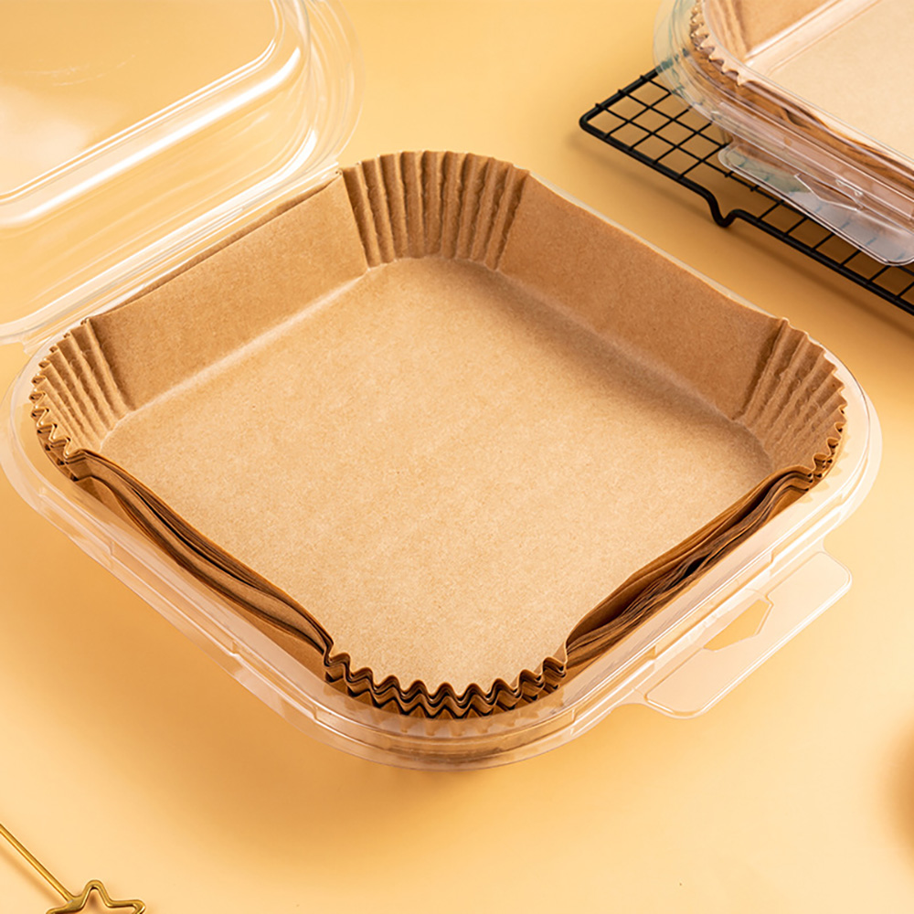 【WE CHAMP】氣炸鍋專用烘焙紙-50入(盒裝烘焙紙 烤箱紙 氣炸鍋紙 烘焙紙盤), , large