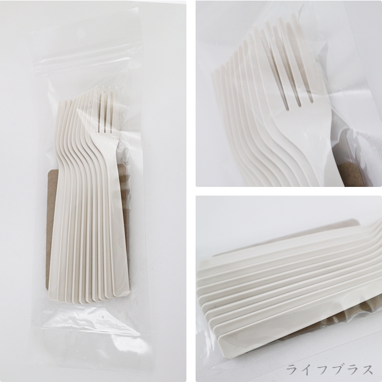 玉米澱粉環保叉子-10入x3組, , large