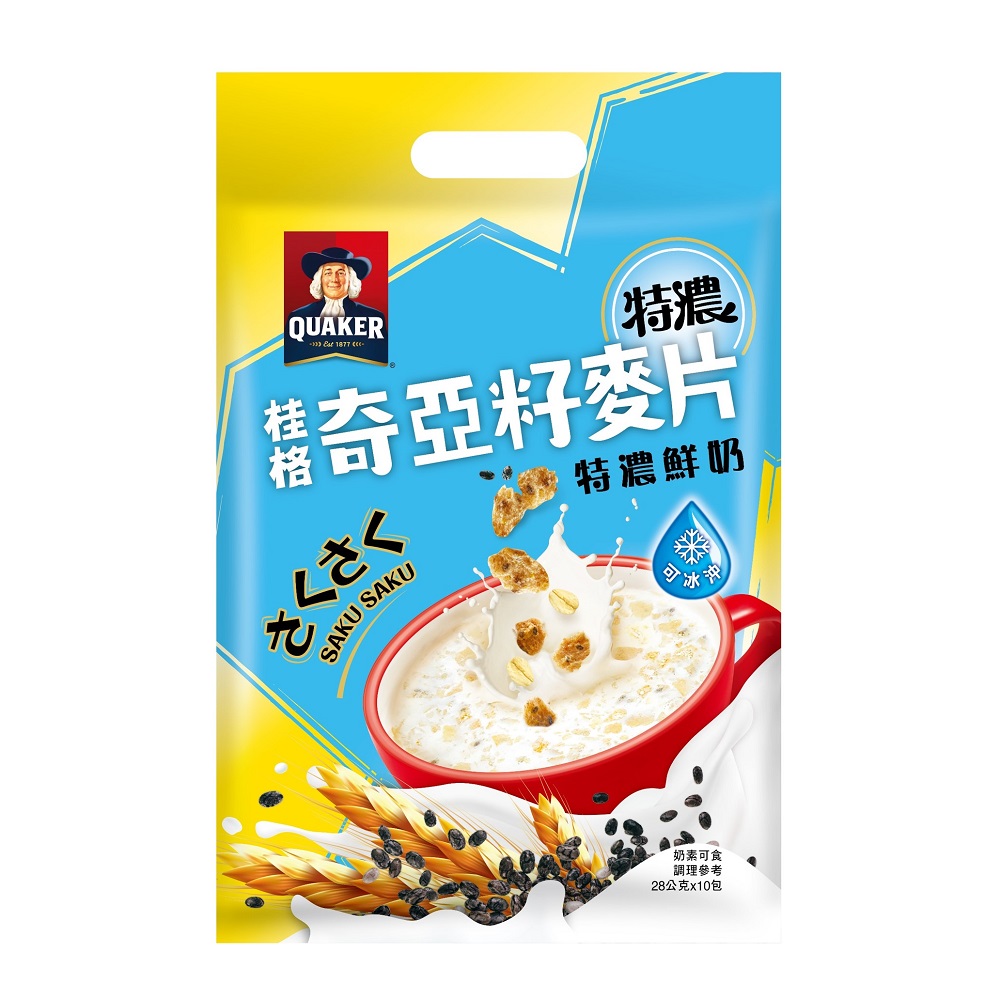 桂格奇亞籽特濃鮮奶麥片, , large