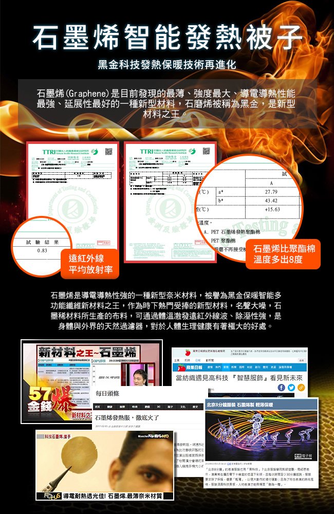 【Hilton希爾頓】精品級石墨烯能量四季被2.2kg/深藍色, , large