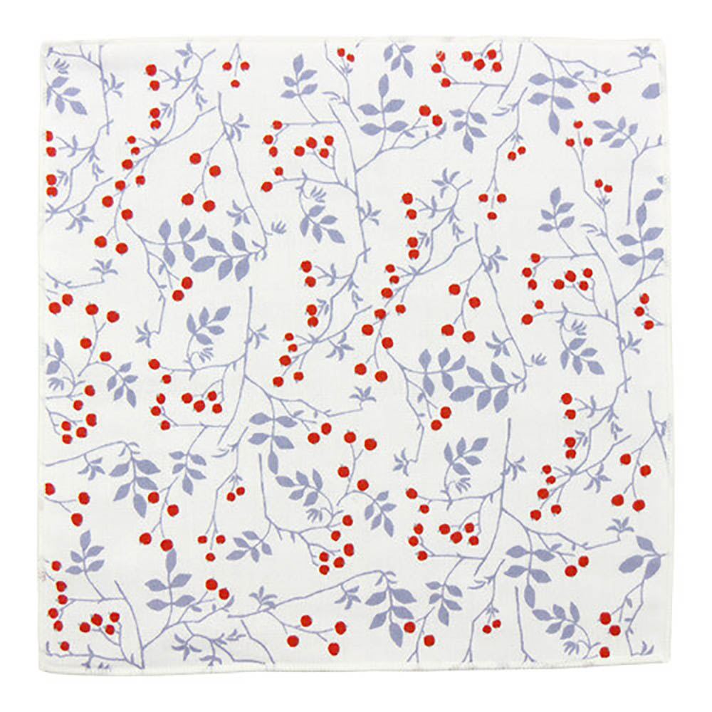 日本製【濱文漾】純棉手帕/方巾－小紅莓果