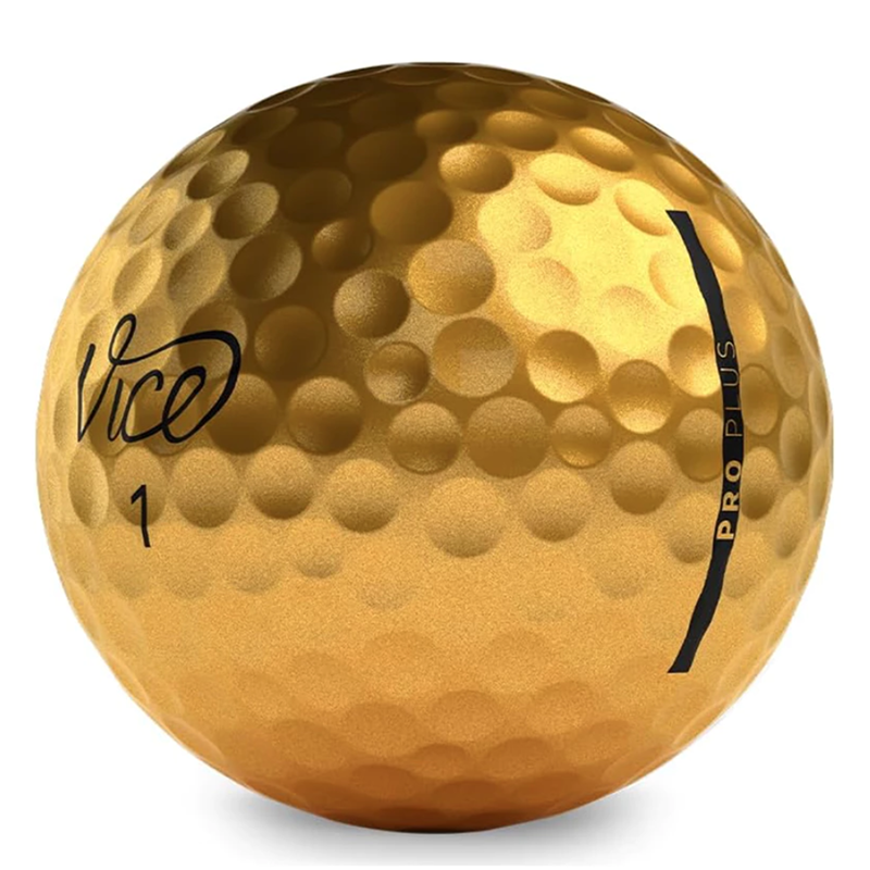 VICE PRO PLUS 高爾夫球 12入/盒 四層球 金色, , large
