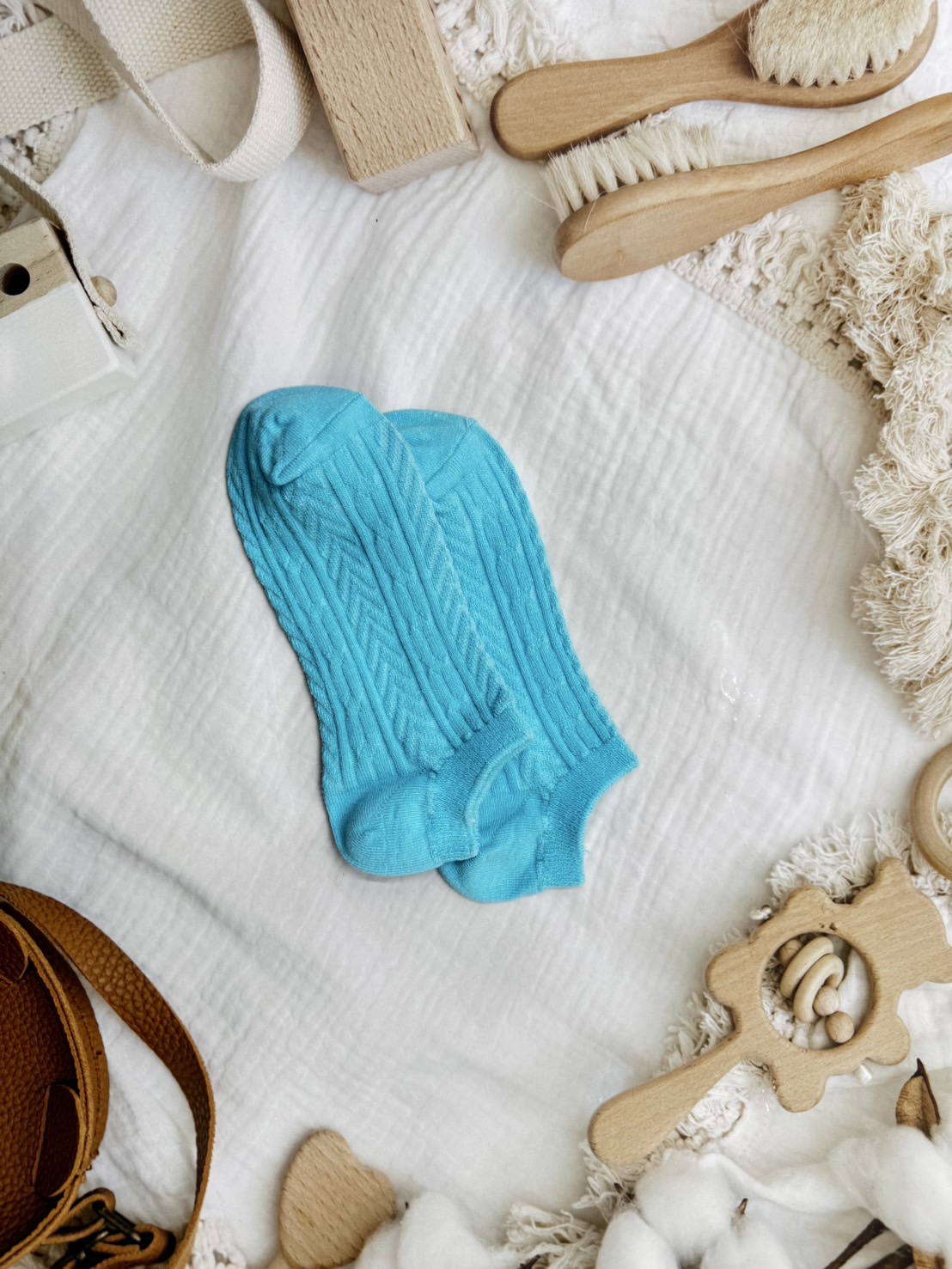 【RUNWAY】《RUNWAY SOCKS》Japanese/Korean Style Candy Socks – 22 Colors, Double Cylinder No-Show Socks – Sky Blue Limited Quantity – While Supplies Last, , large