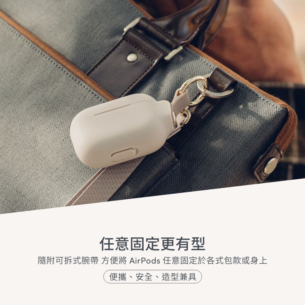 Moshi Pebbo for AirPods 3 保護套 藍牙耳機充電盒 (附可拆式腕帶), , large