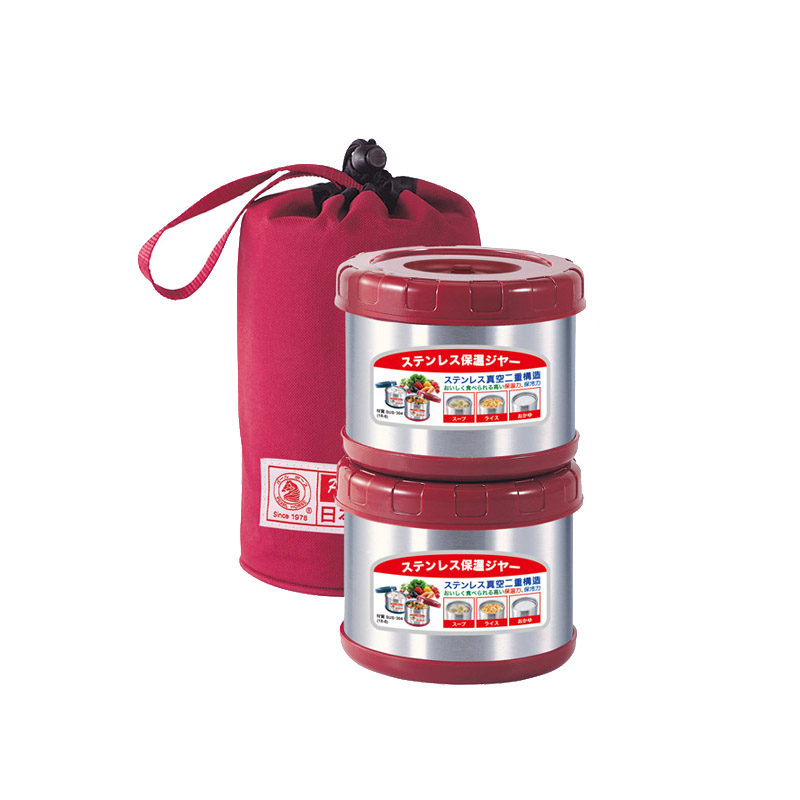 PEARL HORSE Thermal Lunch Jar – SHW-GL-500X2-R (Red)