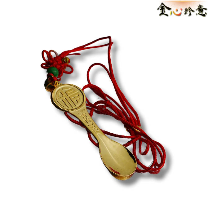 [意創趨術]吉祥富貴金湯匙1錢, , large