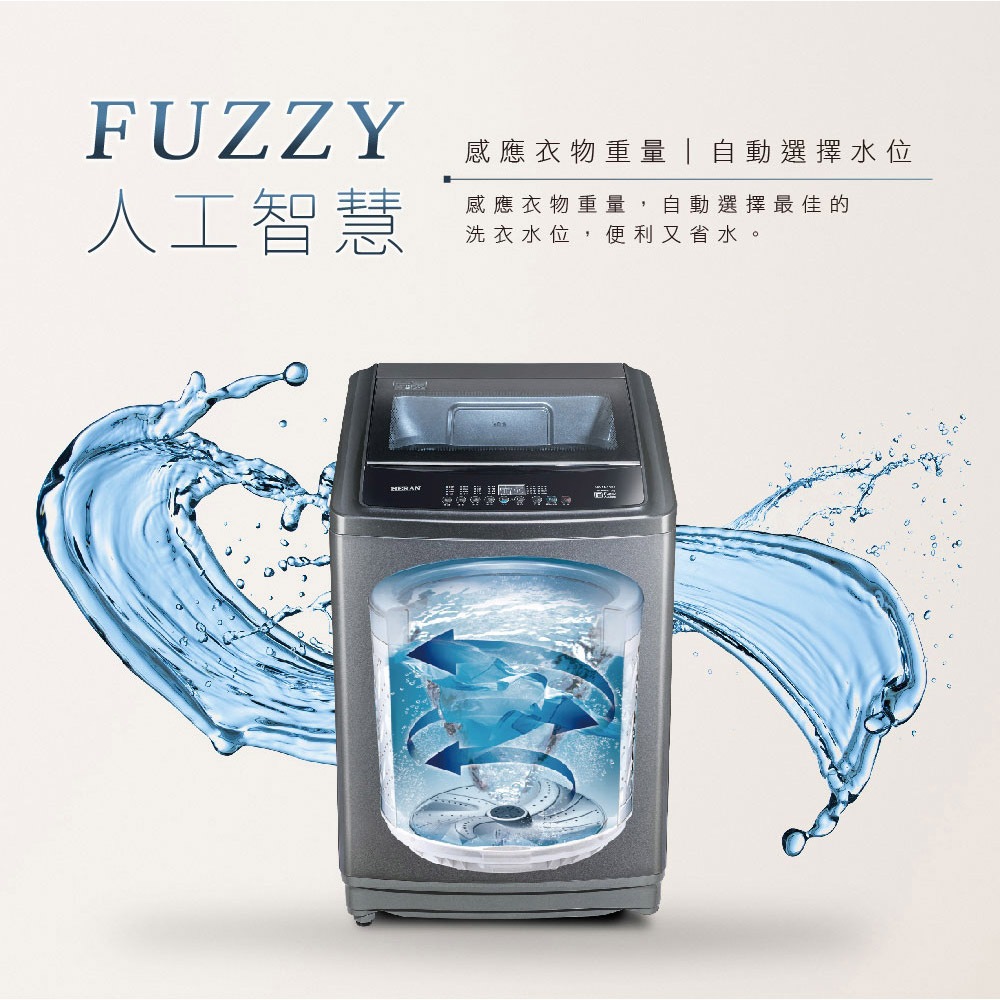 HERAN 13kg Ultra Clean Fully Automatic Upright Washing Machine HWM-1391, , large