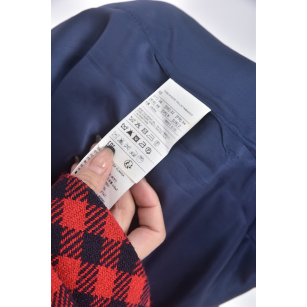 (M) united colors of benetton質感格紋紅色外套二手衣, , large