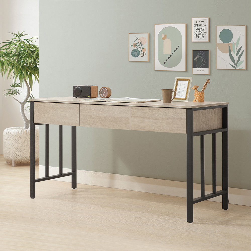 【唯熙傢俱】曼蒂橡木色5尺書桌, , large