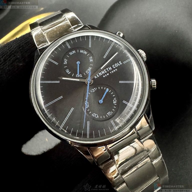 [星晴錶業]Kenneth Cole手錶,42mm,KC50585003槍灰色錶面銀錶殼銀色精鋼錶帶款, , large