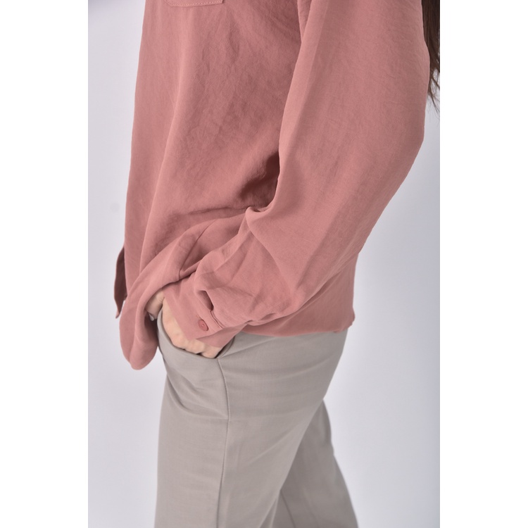 (M) pazzo質感紅色襯衫上衣二手衣, , large