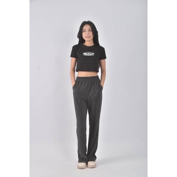 (S) 【智恩私服】高腰質感灰色長褲二手衣, , large