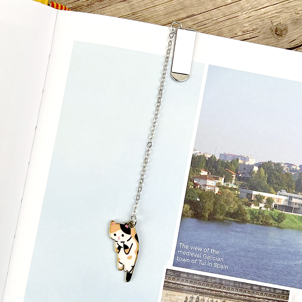 Cat Pendant Chain Bookmark, , large