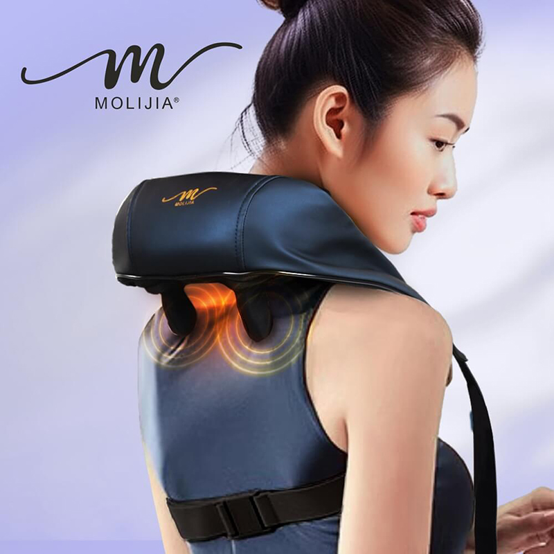 【MOLIJIA】M637 Wireless Hands-Free Rechargeable Shoulder and Neck Massager, , large
