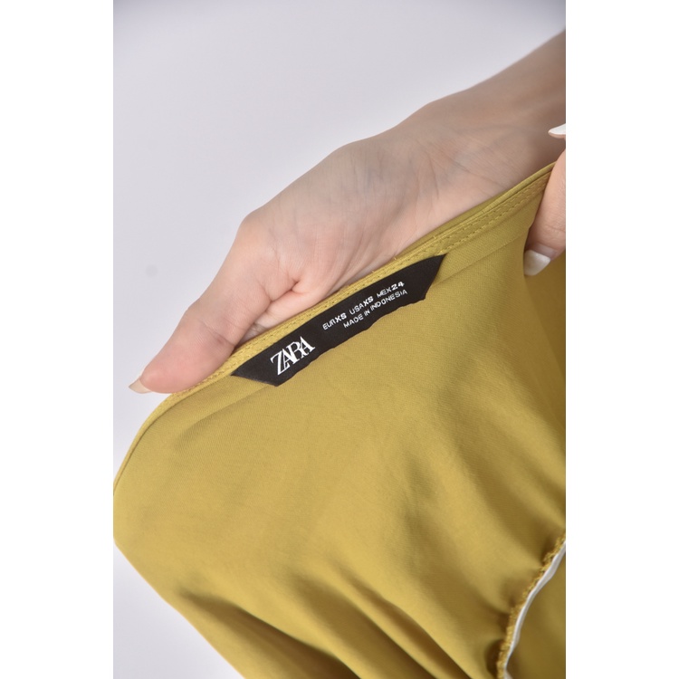 (S) 【安于晴Charlene私服】zara質感吊帶緞面綠色洋裝二手衣, , large