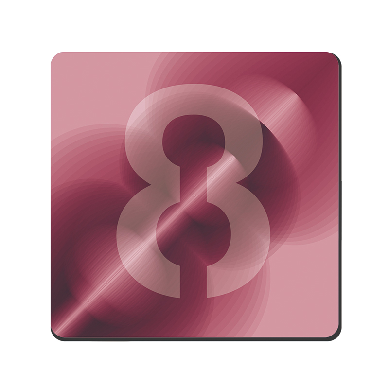 【Monster】 My Number Rhyme Soft Diatomaceous Earth Absorbent Coaster – Lucky Number Series (10x10cm) – 8, , large