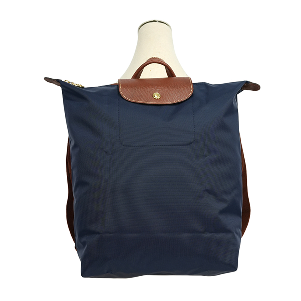LONGCHAMP Le Pliage Original M 再生帆布中型折疊後背包/海軍藍, , large