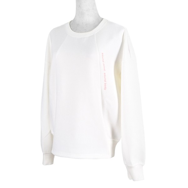 Asics Shirts 女 長袖 上衣 休閒 棉質 舒適 經典 百搭 米白 [2032C074-101]