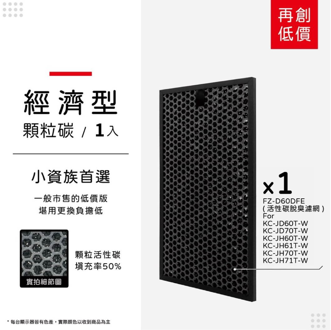 蟎著媽 適用 夏普 SHARP KC-JH60T-W KC-JH70T-W KC-JH61T-W KC-JH71T-W 空氣清淨機 濾網, , large