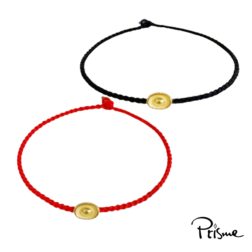 【Prisme Gold】黃金手鍊 元寶 編織手鍊 二入對組 (金重：約0.02錢±0.01), , large