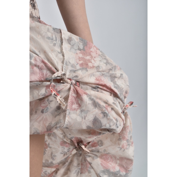 (S) 質感花紋粉色長裙二手衣, , large