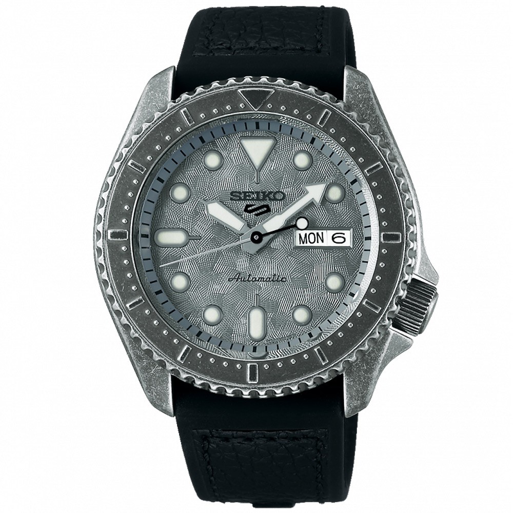SEIKO 精工 5 Sports 系列槍灰仿舊版機械錶 4R36-09A0H(SRPE79K1), , large