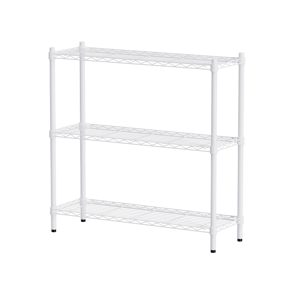 【Y HOUSE】90x30x90cm Lightweight Three-layer Iron Rack Iron Rack Shelf-Painted White, , large