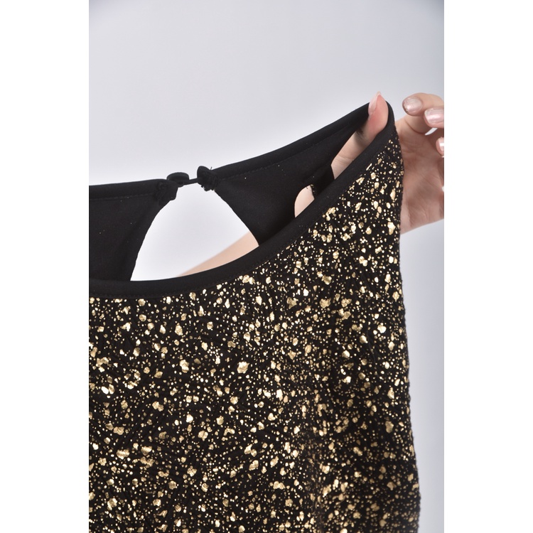 (S) 禮服露背金黑色洋裝二手衣, , large