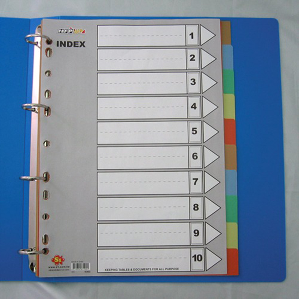 【龍品文創】華富 IX902 十段 PVC分段紙-1包, , large