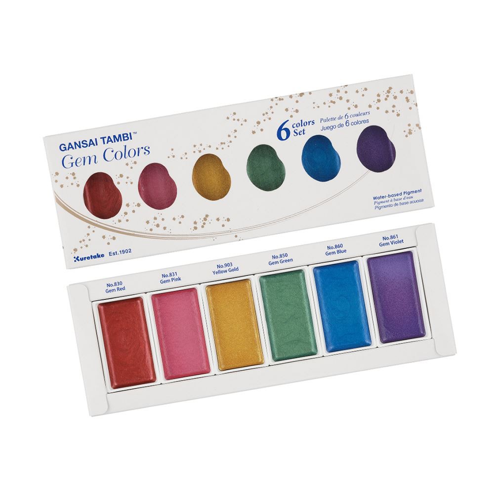 *需預訂【Kuretake 日本吳竹】顏彩耽美 寶石系列 (MC20GC/6V), , large