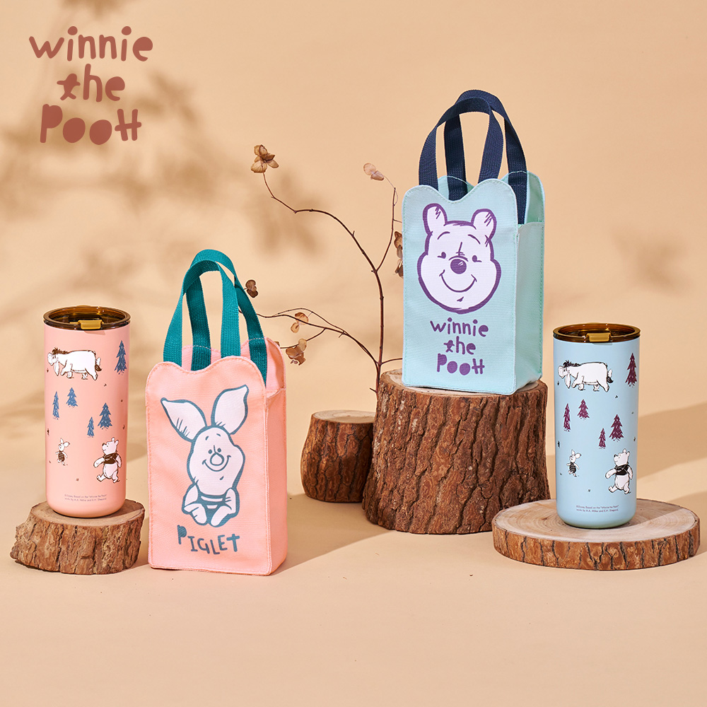 Disney Winnie Stainless Steel Insulated Vacuum Double Drink Cup Set 600ml -  Pink, , large