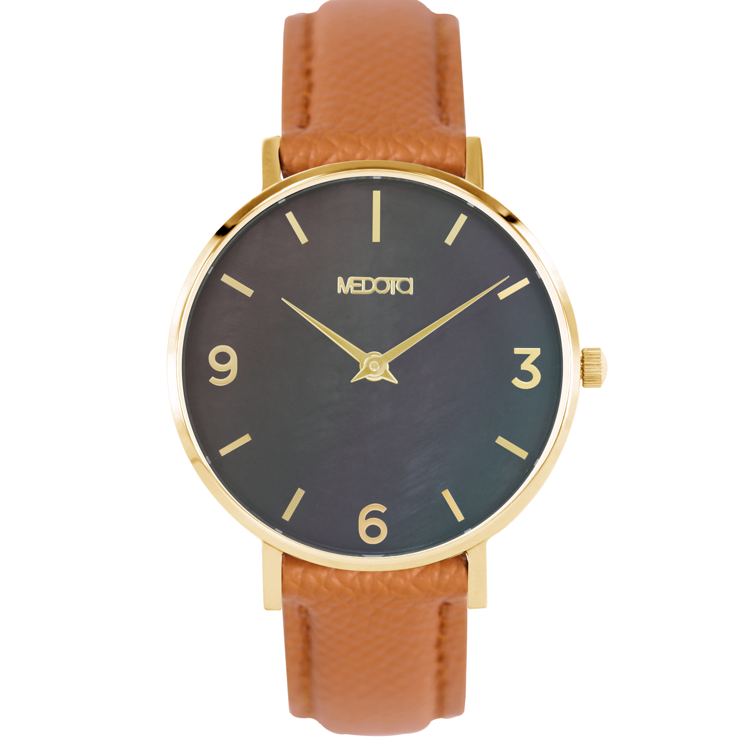 [MEDOTA] CERES Series natural mother-of-pearl ladies watch-Gold / ES-12704 genuine leather strap, , large