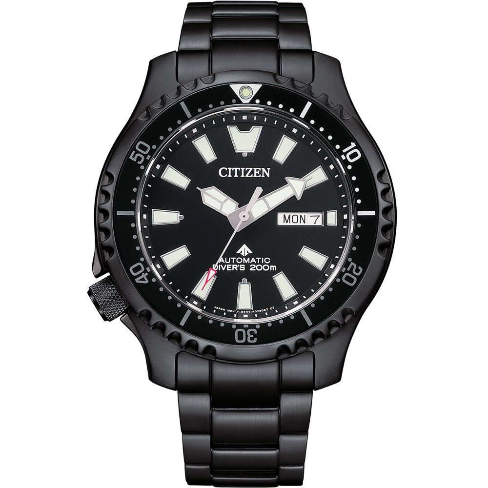 CITIZEN 星辰 PROMASTER 亞洲限定 鋼鐵河豚EX Plus 潛水機械錶 NY0135-80E, , large
