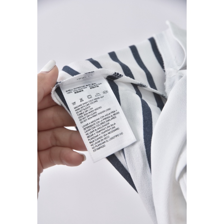 (S) nautica條紋白色短袖上衣二手衣, , large