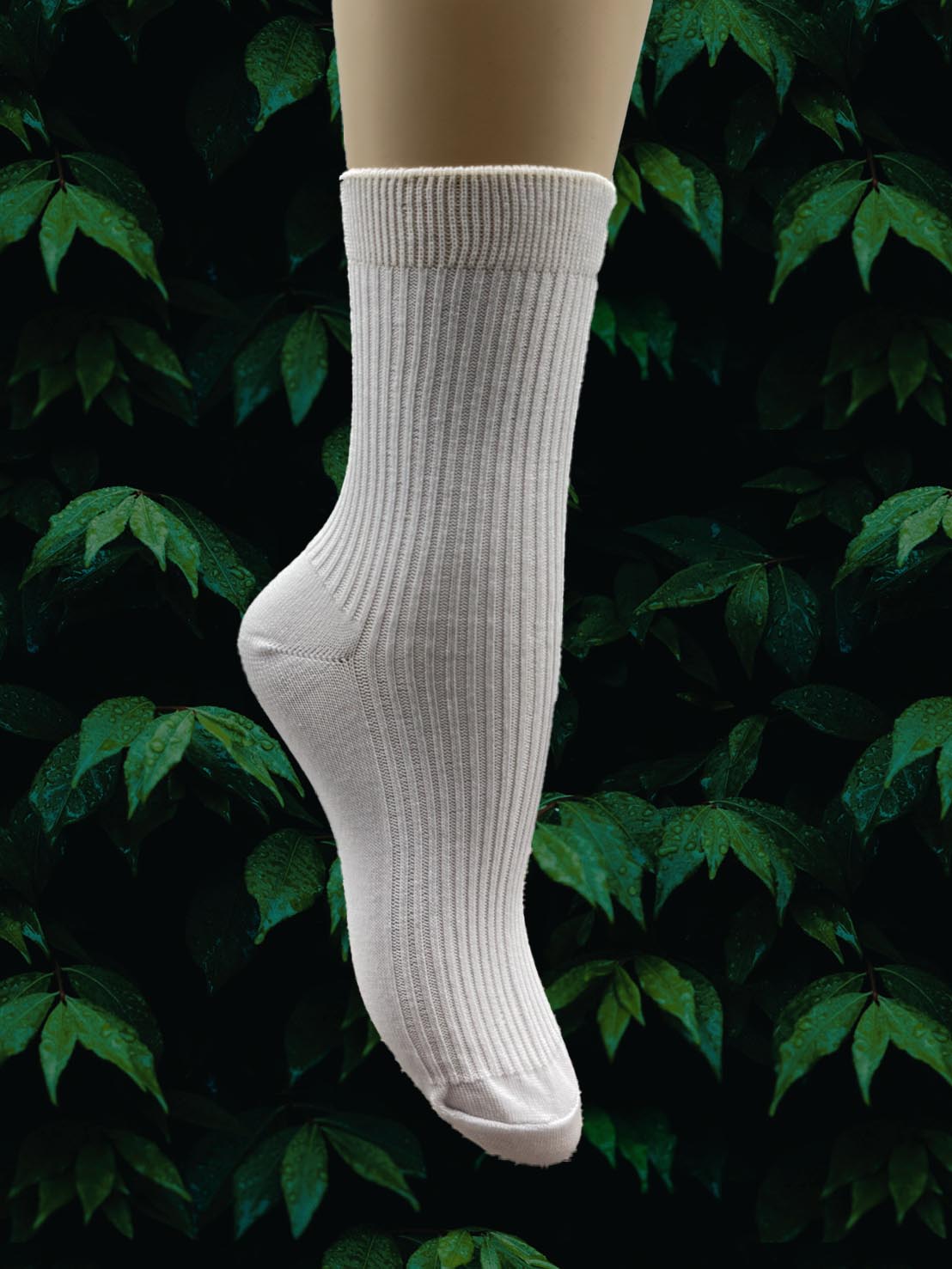 [Runway] Best-Selling In-Store | High CP Value Disposable Socks | Camping, Hiking, Travel, Business Trips | Striped Socks | White | 3 Pairs, , large