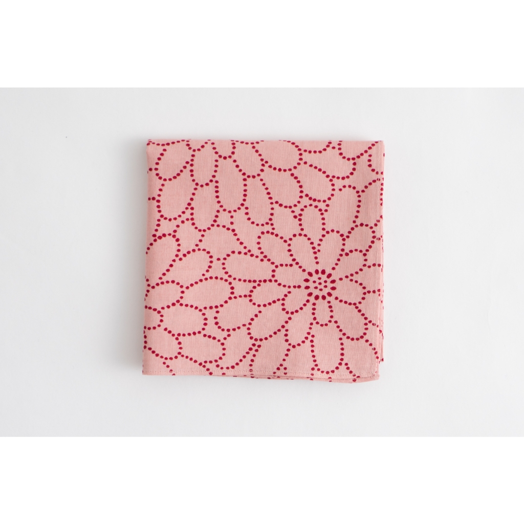 日本製 KAMAWANU Furoshiki 風呂敷/包袱布 全棉 方巾 多功能手帕 小尺寸 50x50 cm(菊花)