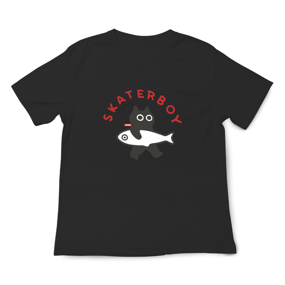 JZ TEE Black Cat-Skateboard Graphic Tee, , large