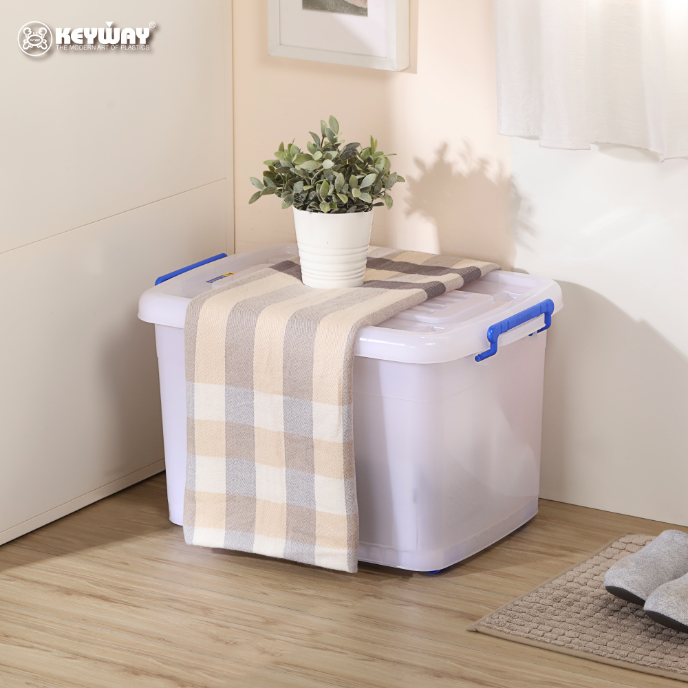 【真心良品】KEYWAY聯府  強固型滑輪整理箱48L(底輪), , large