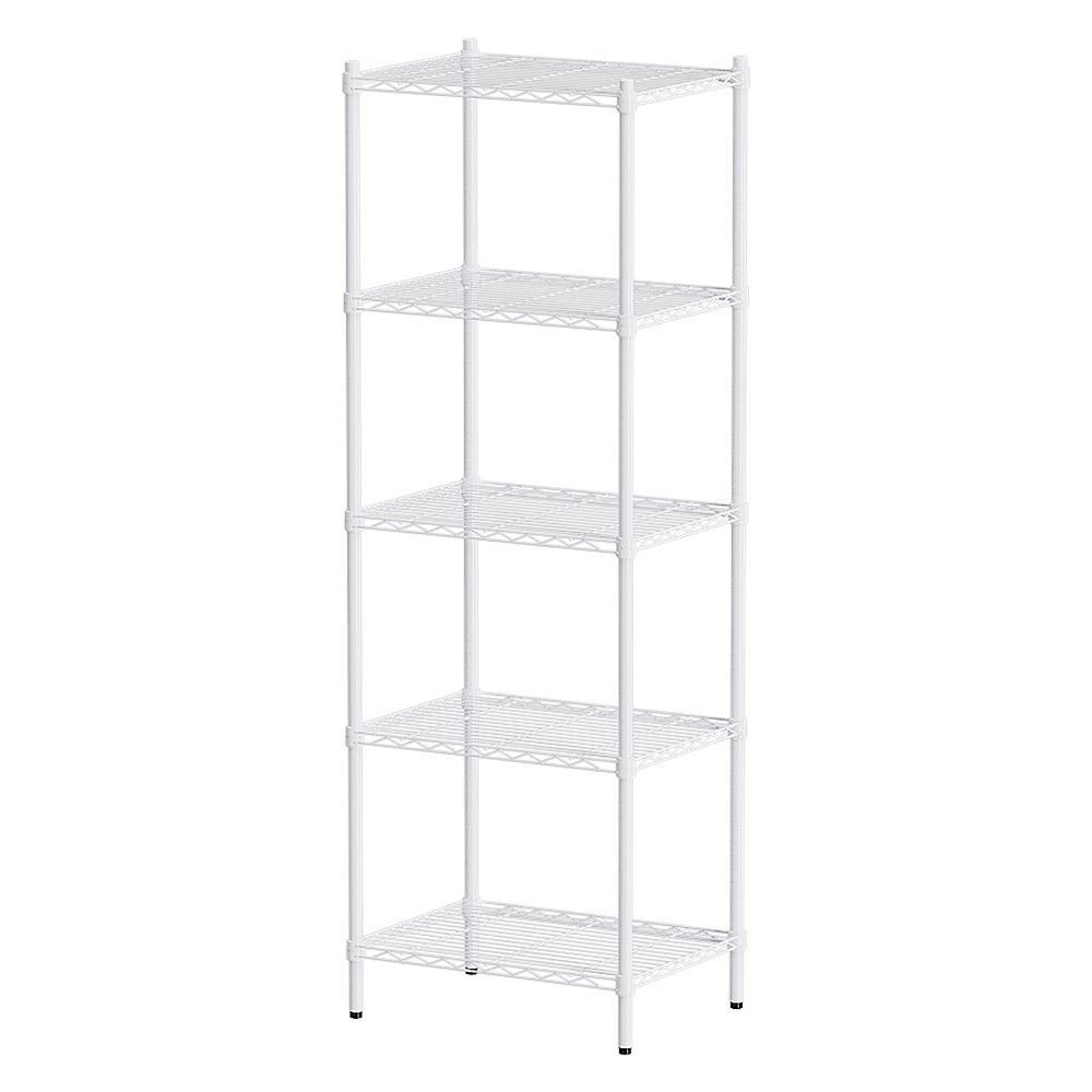 【Y HOUSE】60x45x180cm Lightweight Five-layer Iron Rack Iron Rack Shelf-Painted White, , large