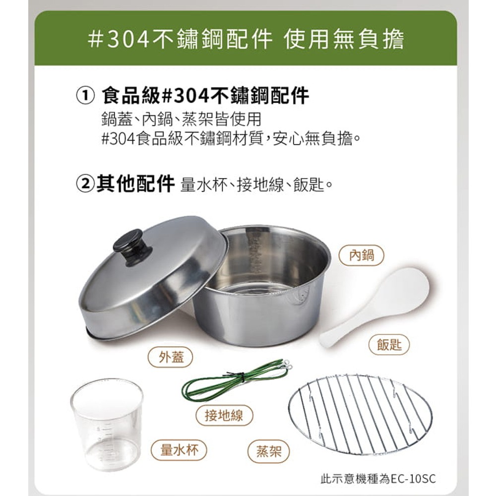 SANLUX 台灣三洋 15人份電鍋 EC-15SC, , large