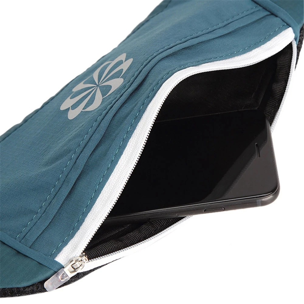 NIKE CHALLENGER 腰包 (小) 運動腰包 隨身包 休閒 慢跑 反光 雙層拉鍊 輕量 透氣 乾爽 舒適 藍綠, , large