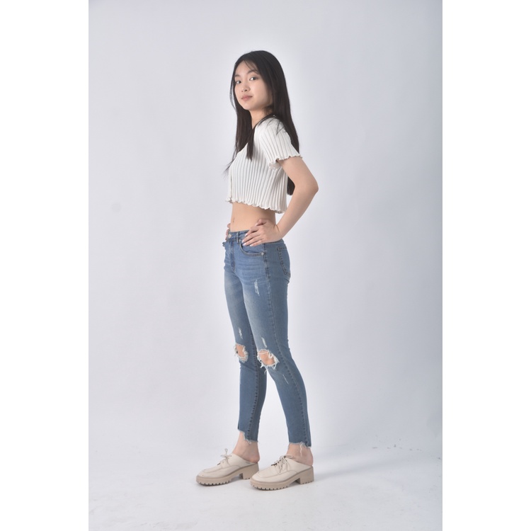 (M) someone jeans and fashion丹寧牛仔質感藍色長褲二手衣
