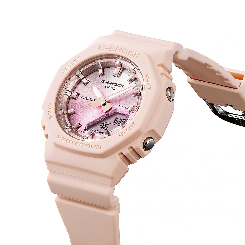CASIO 卡西歐 G-SHOCK 粉紅漸層 八角 手錶 女錶 GMA-P2100SG-4A, , large