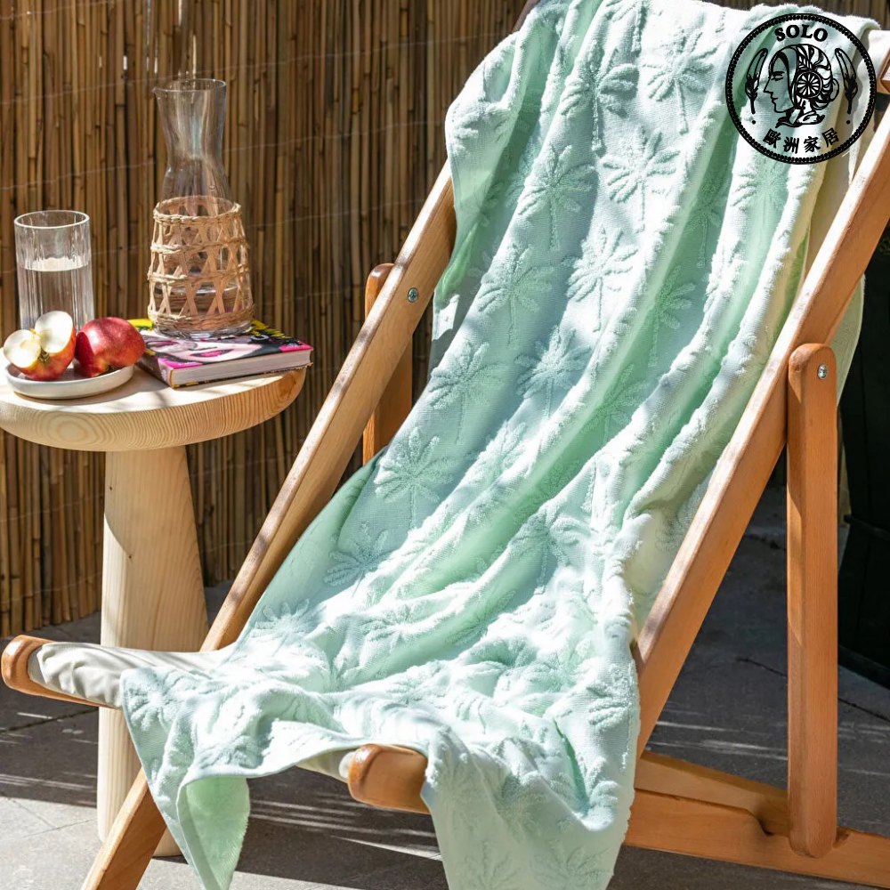 【SOLO歐洲家居】LCW Home 土耳其製 70x140cm 純棉浴巾 哈密瓜綠棕櫚葉, , large