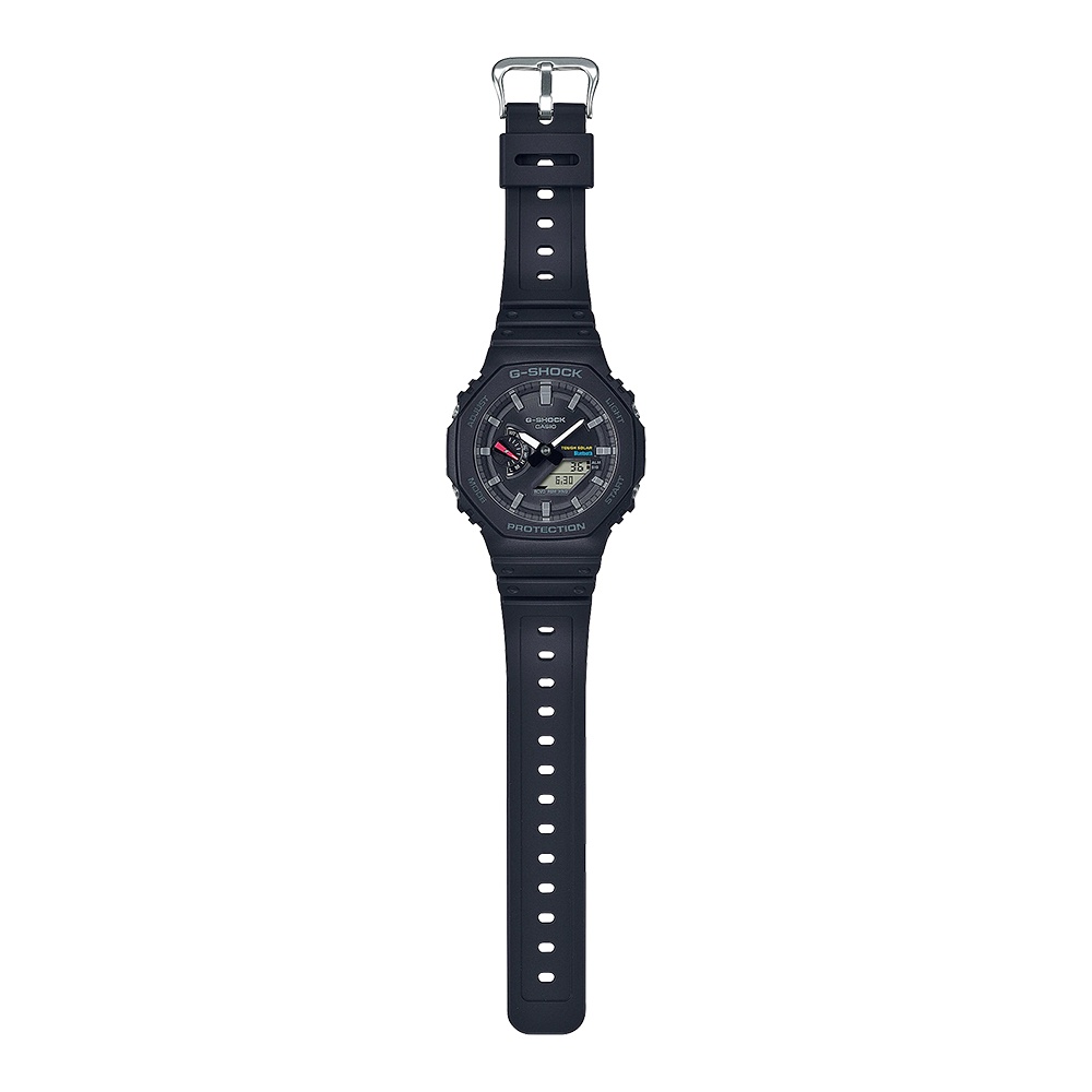 CASIO 卡西歐 G-SHOCK 極簡八角 太陽能電力智慧藍牙手錶 GA-B2100-1A, , large