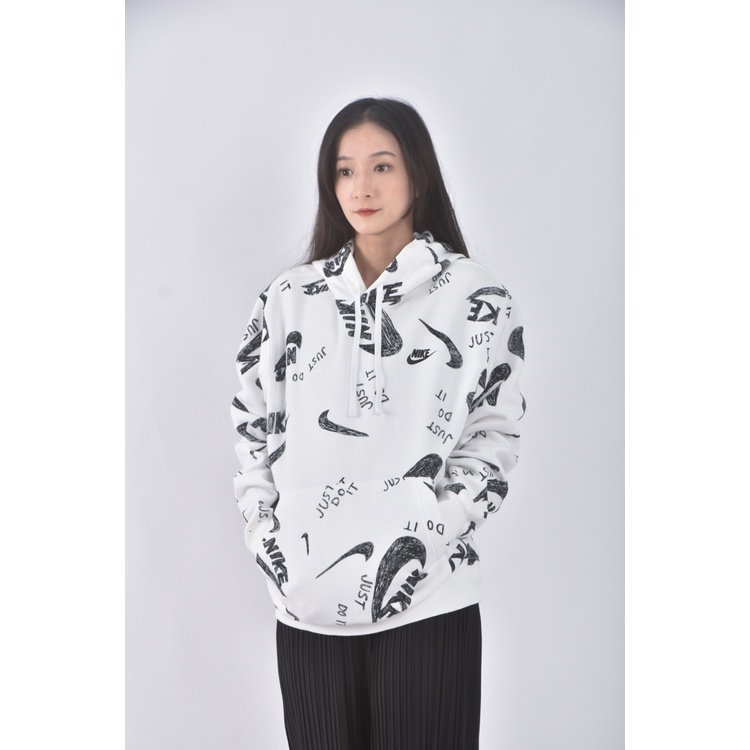 (M) 質感內刷毛連帽白色長袖上衣二手衣, , large